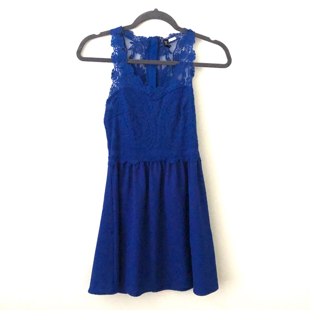 Blue lace dress